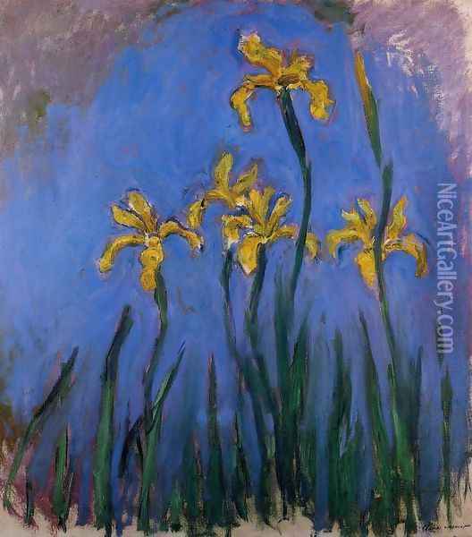 Yellow Irises2 Oil Painting - Claude Oscar Monet