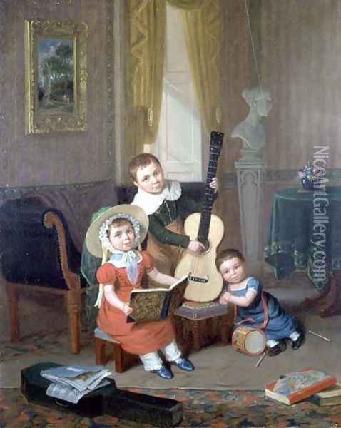 The Trio, 1829 Oil Painting - Edward Villiers Rippingille
