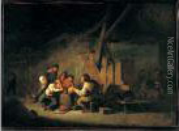 Scene D'interieur D'auberge Oil Painting - Anthonie Victoryns