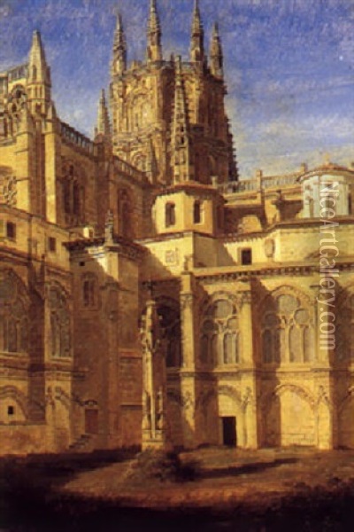 Renaissance Kirke, Exterioro Oil Painting - Heinrich Hansen