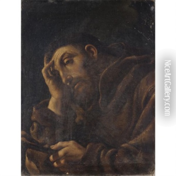 San Francesco Oil Painting -  Guercino