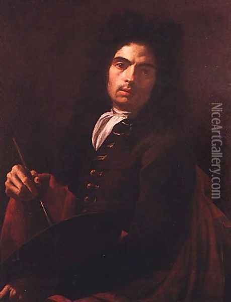 Self Portrait Oil Painting - Corrado Giaquinto
