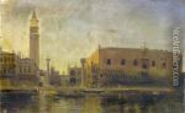 Vue De Venise Oil Painting - Theodore Gudin