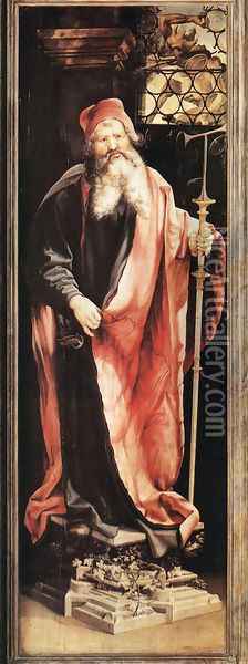 St Antony the Hermit c. 1515 Oil Painting - Matthias Grunewald (Mathis Gothardt)