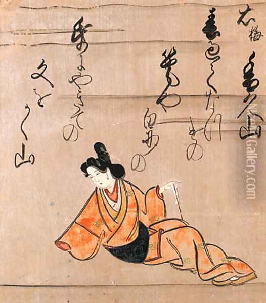 Celebrated beauties of the Kanbun era Oil Painting - Anonymous Artist