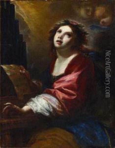 Sainte Cecile Oil Painting - Simone Pignone