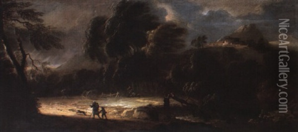 L'orage Oil Painting - Philip James de Loutherbourg