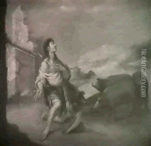 The Prodigal Son As A Swineherd Oil Painting - Bartolome Esteban Murillo