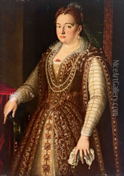 Bildnis Der Bianca Cappello Oil Painting - Alessandro di Cristofano Allori
