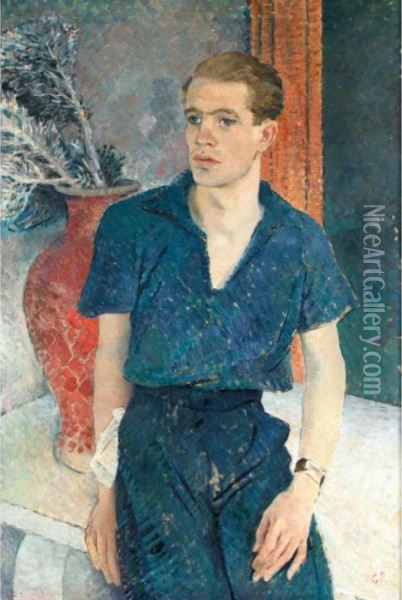 Portrait Of Martyn Coleman Oil Painting - Glyn Warren Philpot