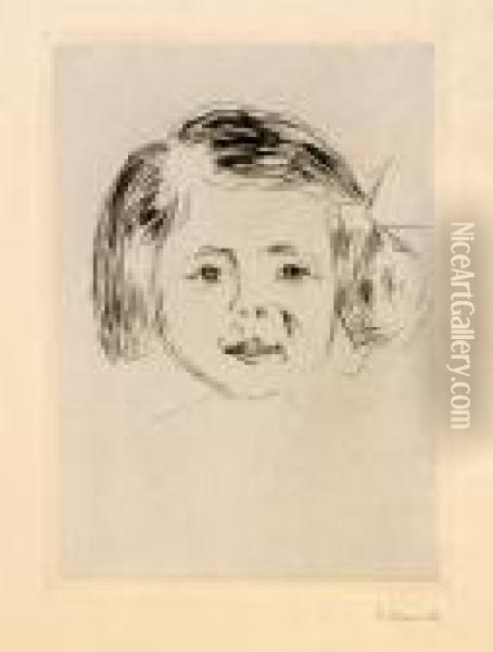 Herbert Esce S Daughter Oil Painting - Edvard Munch