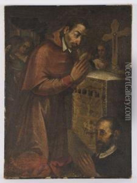 St. Augustine, Bishop Of Hippo Oil Painting - Andrea Previtali