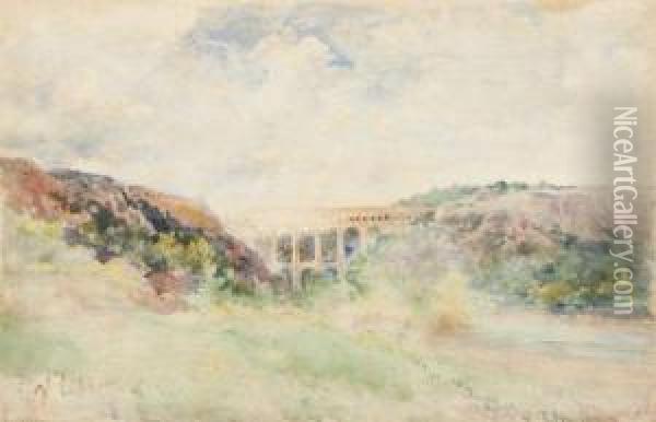 Le Pont Dugard Oil Painting - Joseph Cabasson