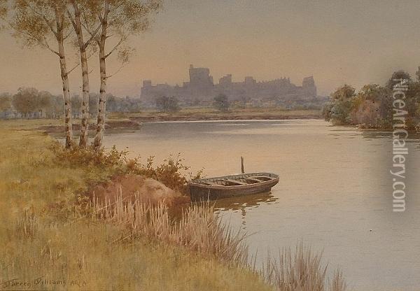 Windsor Castle. Oil Painting - Warren Williams
