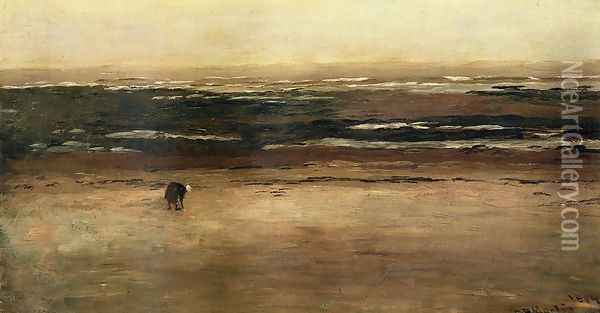 Low Tide, Villerville Oil Painting - Homer Dodge Martin