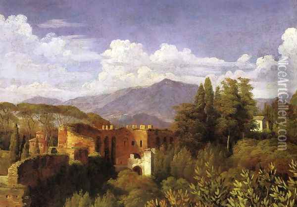 View from the Villa Medici Oil Painting - Francois-Edouard Picot