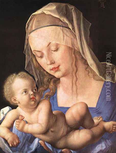 Madonna with the Cut Pear Oil Painting - Albrecht Durer