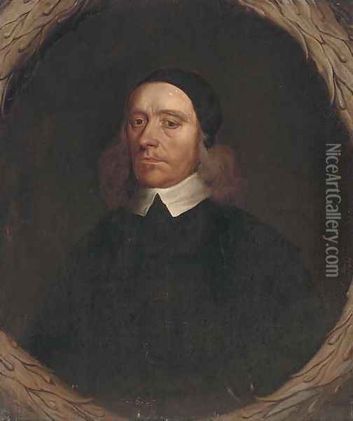 Portrait of a cleric 2 Oil Painting - John Riley