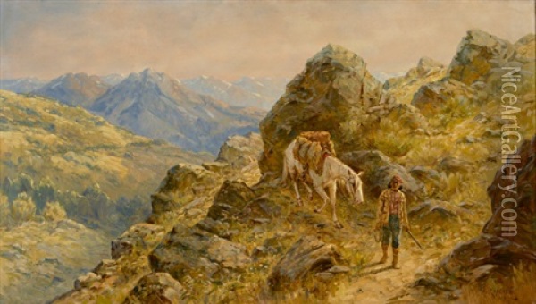 High Country Trail, (lonesome Road) Oil Painting - Henry Raschen