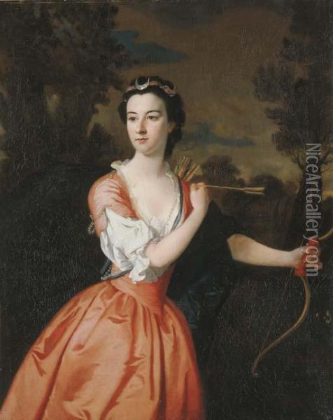Portrait Of Lady Frances Montague Oil Painting - Allan Ramsay