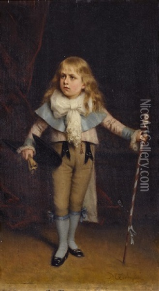 The Little Lord Oil Painting - Michele Gordigiani