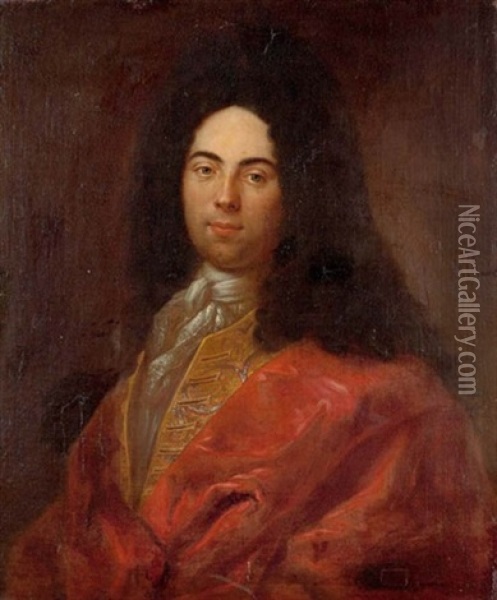 Portrait Eines Herren Oil Painting - Nicolas de Largilliere