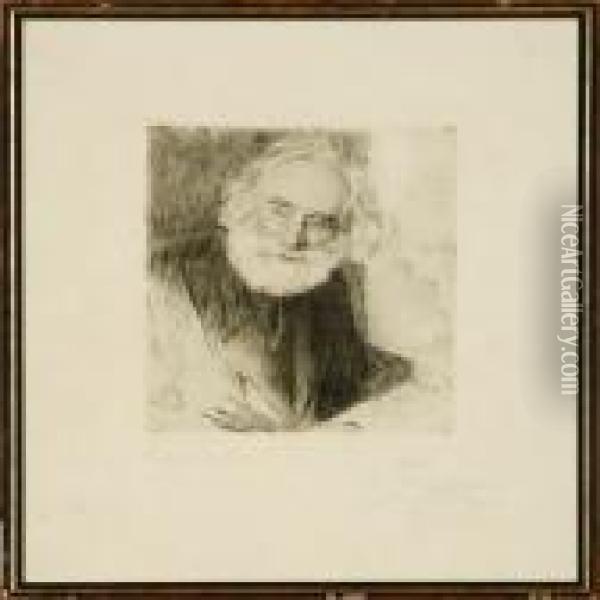 A Portrait Of The Danish Painter Vilhelm Kyhn Oil Painting - Peder Severin Kroyer