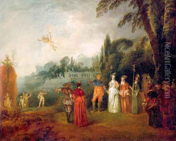 The Island of Cythera 1709 Oil Painting - Jean-Antoine Watteau