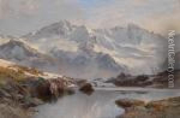 Veduta Del Lago Schwarzensee Oil Painting - Edward Theodore Compton