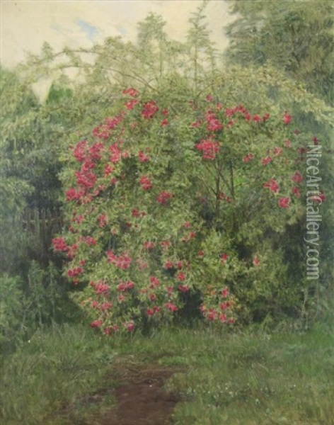 Garden Landscape Oil Painting - Thomas Leitner
