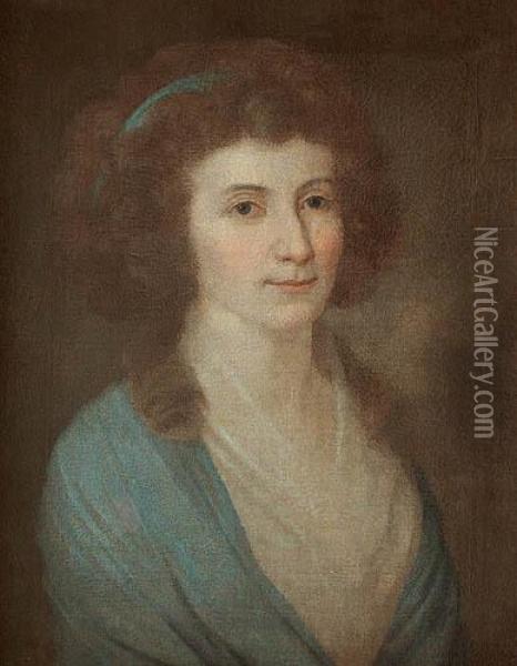 Portret Kobiety Oil Painting - Franciszek Lampi