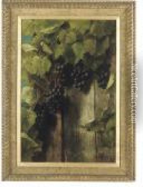 A Fruiting Vine Oil Painting - Benjamin Champney