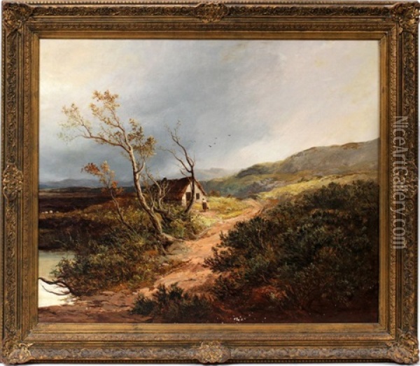 Autumn Landscape Oil Painting - Frederick Richard Lee