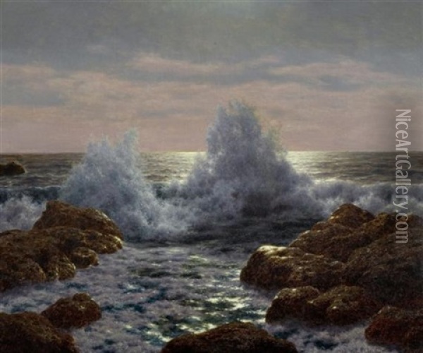 Wellen An Der Kuste Oil Painting - Ivan Fedorovich Choultse