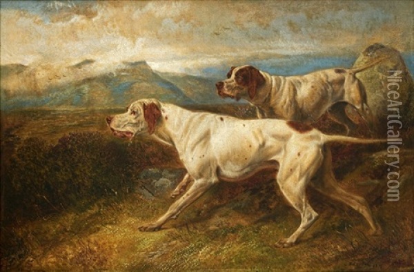 Two Pointers Oil Painting - Richard Ansdell