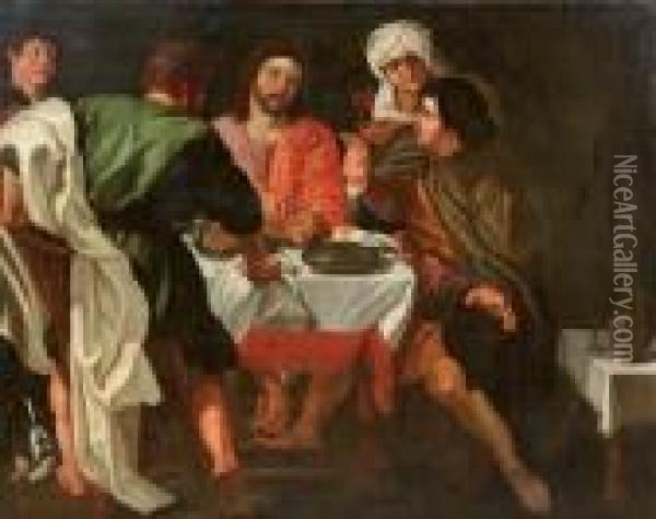 The Supper At Emmaus Oil Painting - Peter Paul Rubens