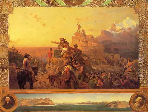 Westward he Course of Empire Takes Its Way Oil Painting - Emanuel Gottlieb Leutze