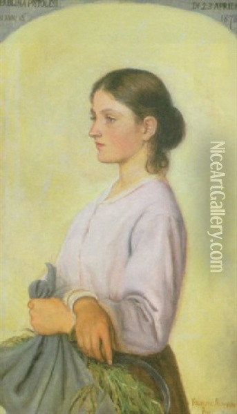 Portrait Of Paolina Pistolesi Oil Painting - Francesca Alexander