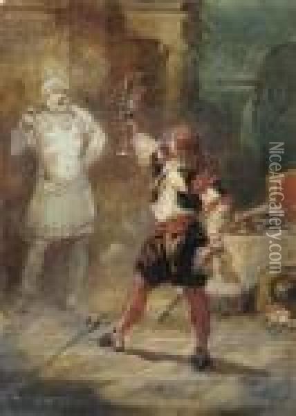 Don Juan, D'apres Moliere Oil Painting - Eugene Louis Lami