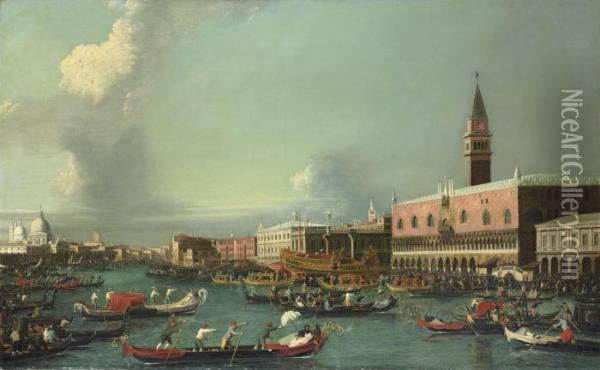 The Feast Day Of The Ascension, Venice Oil Painting - (Giovanni Antonio Canal) Canaletto