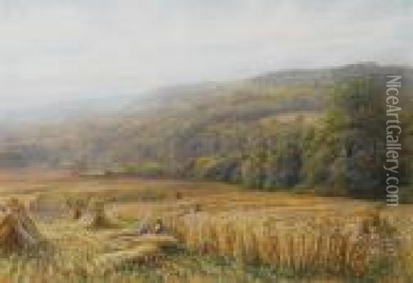 Haymaking Oil Painting - Edmund George Warren