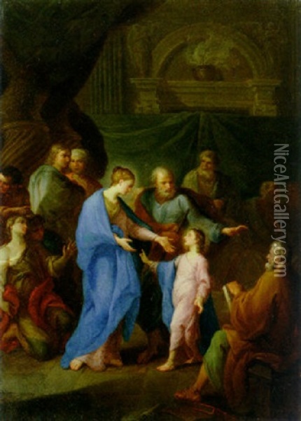 Christ Among The Doctors Oil Painting - Stefano Pozzi