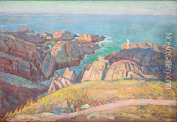 Wybrzeze Morskie W Bretanii Oil Painting - Abraham Neumann
