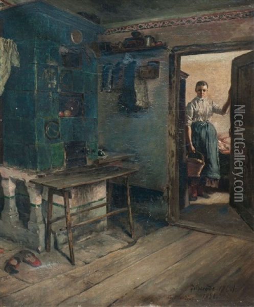 Escena Interior Oil Painting - Wilhelm Ludwig Heinrich Claudius