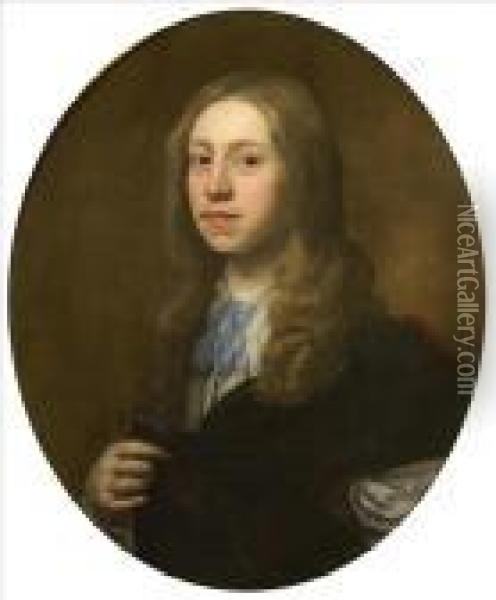 Portrait Of A Gentleman, By 
Repute A Member Of The Savile Family Ofthornhill, Yorkshire, Bust Length Oil Painting - William Dobson