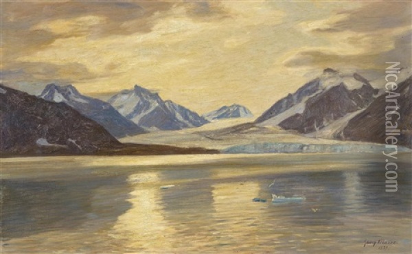 Gletscher Auf Spitzbergen Oil Painting - Georg Macco