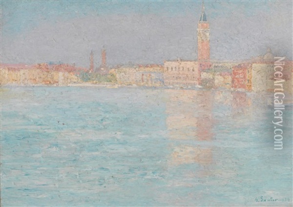 Venice Oil Painting - George Sauter