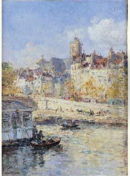 Les Quais, Paris Oil Painting - Gustave Madelain