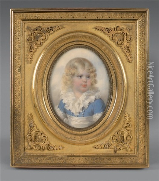 Portrait De Napoleon-francois-joseph-charles Prince De Parme, En Habit Bleu Oil Painting - Jean-Baptiste Isabey