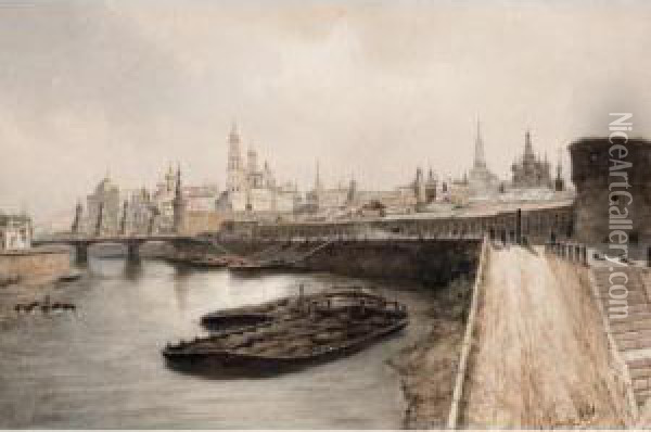 A View Of Moscow Oil Painting - Franz Alt